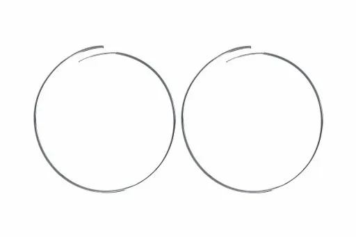 Kolczyki srebrne koła kółka 6cm zdjęcie 2