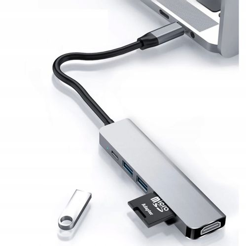 Adapter 6w1 HUB USB-C HDMI 4K SD Macbook Pro / Air na Arena.pl