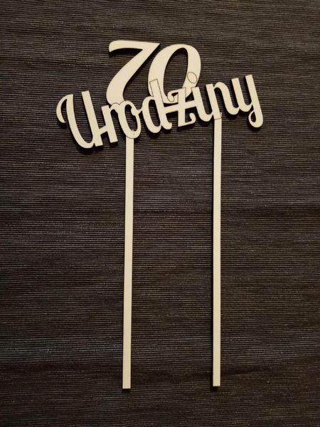 Topper 70 urodziny (18 20 25 40 50 60) itp zdjęcie 1