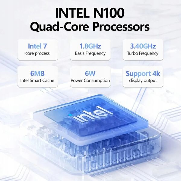 czarny PC minikomputer T8 PRO 16GB RAM DDR5 512GB SSD Win11 Intel N100 12th zdjęcie 8