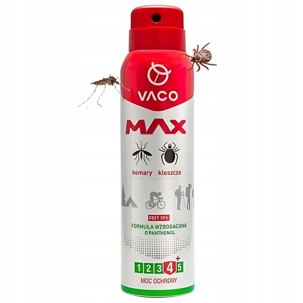 Spray na komary, kleszcze i meszki Max z DEET 30% Vaco 100 ml x 3 sztuki zdjęcie 2