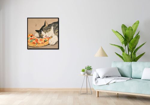 Plakat 70x70cm Pizza Dla Kota na Arena.pl