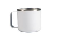 Kubek ze stali nierdz. logo, grawer 350 ml 10szt. 8,5 cm x 8 cm biały