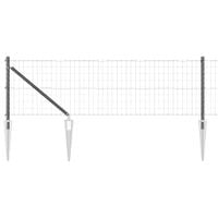 Ogrodzenie z słupkami Szary 0.4 x 50 m Stal