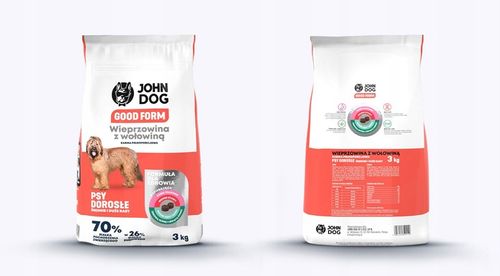John Dog GOOD FORM ADULT Wieprzowina z Wołowiną 3kg Średnie i Duże Rasy na Arena.pl