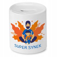 Skarbonka Dla Syna Super Synek Prezent Z Nadrukiem Ze Zdjęciem