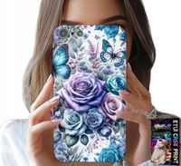 ETUI DO IPHONE 5 / 5S / 5C - KWIECISTE WZORY RÓŻEKWIATKI CASE + SZKŁO