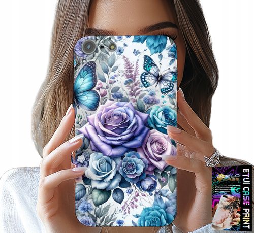 ETUI DO IPHONE 5 / 5S / 5C - KWIECISTE WZORY RÓŻEKWIATKI CASE + SZKŁO na Arena.pl