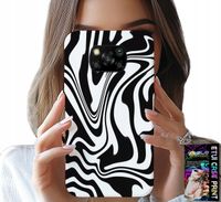 ETUI DO XIAOMI POCO X3 - CZARNO BIAŁA ABSTRAKCJA + SZKŁO HART
