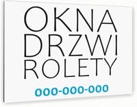 nadruk UV TABLICZKA reklamowa NIERDZEWNA OKNA DRZWI ROLETY DIBOND 40x30 CM