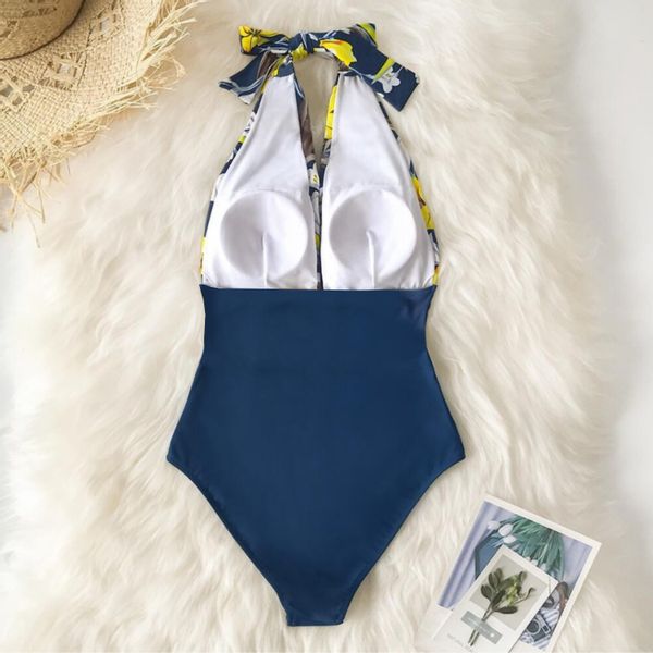 KOSTIUM KĄPIELOWY MODELUJĄCY JEDNOCZĘŚCIOWY STRÓJ DAMSKI BOHO WIĄZANY XXL zdjęcie 5