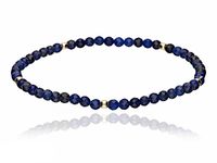 SREBRNA BRANSOLETKA ŻYŁCE NATURALNY LAPIS KAMIEŃ MĄDROŚCI ŚWIADOMOŚĆ KULKI