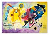Obraz na płótnie kandinsky żółty czerwony niebieski 50x70 cm