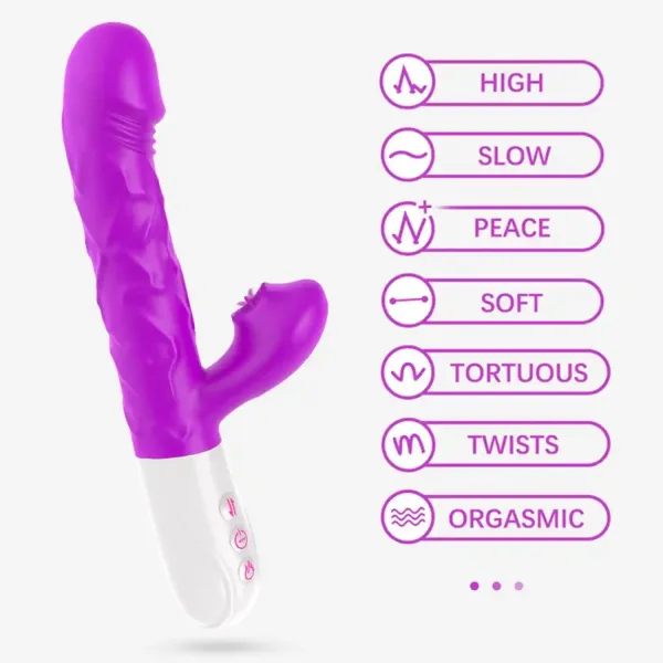 Wibrator- SiliconeTongue Vibrator, USB 10 Function zdjęcie 2