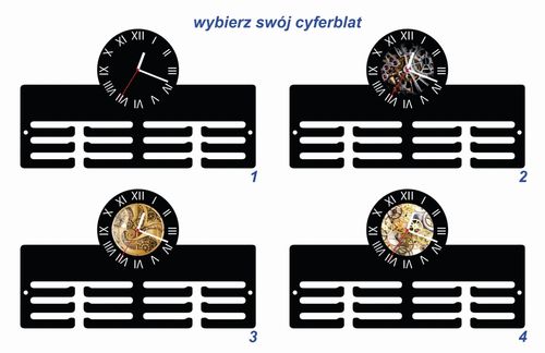 Wieszak na medale z zegarem I LOVE RUN twoje imię dowolny tekst 435.1 na Arena.pl