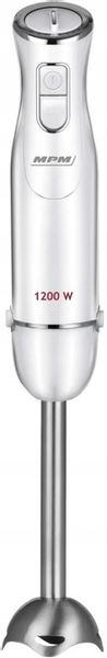 Blender ręczny MPM MBL-35 1200 W Regulacja prędkości Funkcja Turbo Biały zdjęcie 1