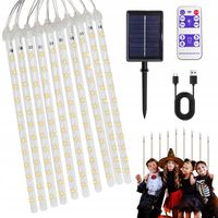 LAMPKI METEORY SOLARNE Z 240 DIODAMI LED WODOODPORNE Z PILOTEM