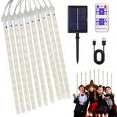 LAMPKI METEORY SOLARNE Z 240 DIODAMI LED WODOODPORNE Z PILOTEM