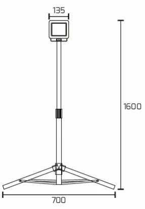 Naświetlacz LED 1x20W na statywie - barwa zimna zdjęcie 5