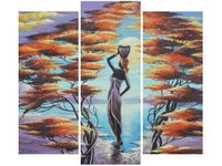 90 80CM OBRAZ T3 ELEM AFRYKAŃSKA DZIEWCZYNA KOSZEM DRUK ŚCIENNY