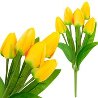 cv31225-2 tulipan bukiet tulipanów piankowych x5 zółte tulipany