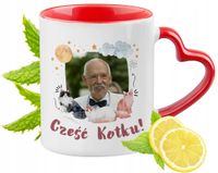 Korwin Kubek Czerwony Z Uszkiem W Kształcie Serca Na Prezent