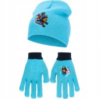 Czapka zimowa z rękawiczkami zestaw Psi Patrol 48/51 niebieska