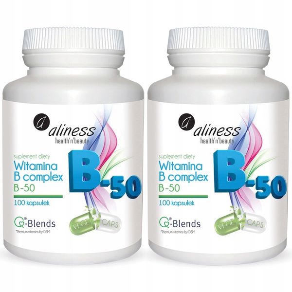 2x Aliness B COMPLEX KOMPLEKS Witamina B1 B3 B6 B12 | Układ nerwowy Serce zdjęcie 1