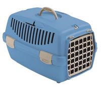 Transporter dla psa kota Stefanplast Gulliver 1 plastikowe drzwi niebieski