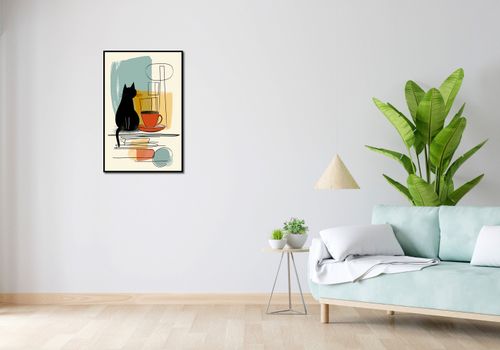 Plakat 53x81cm Kot i Kawa na Arena.pl