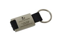 Brelok do kluczy jednostronny grawer 100 szt. czarny kolor paska