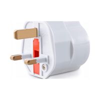3x ADAPTER PRZEJŚCIÓWKA GNIAZDKA WTYCZKA ANGIELSKA PL EU na UK BEZPIECZNIK