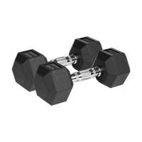 Hantle żeliwne gumowane hexagonalne hantel żeliwny HEX 2x 7,5 kg REBEL