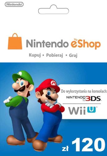 Nintendo karta 120 zł eShop Karta Kod Prepaid Klucz Wii na Arena.pl