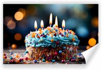 Fototapeta kuchenna PREMIUM STRUKTURA ZMYWALANA NA WYMIAR tort urodzinowy