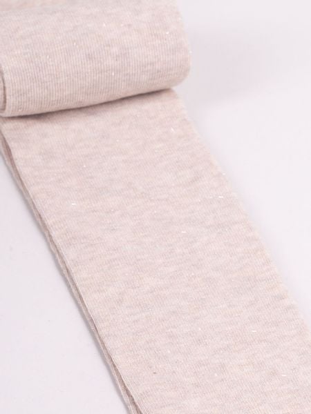 Rajstopy dziewczęce bawełniane ze srebrną nitką beżowe 92-98 YOCLUB zdjęcie 6