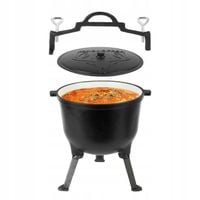 KOCIOŁEK Myśliwski ŻELIWNY Duży GARNEK Myśliwski Emaliowany