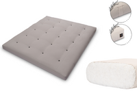 Materac 180x200 Bawełniany - Pascall Futon Medium Natural - Szary