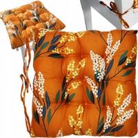 PODUSZKA PIKOWANA OGRODOWA NA FOTEL KRZESŁO WIĄZANA Z TROCZKAMI 45 X 45 CM