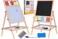 Drewniana Tablica Magnetyczna Kredowa Liczydło 4w1