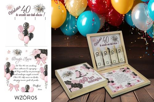 PREZENT NA 40 URODZINY PUDEŁKO Z ŻYCZENIAMI na Arena.pl