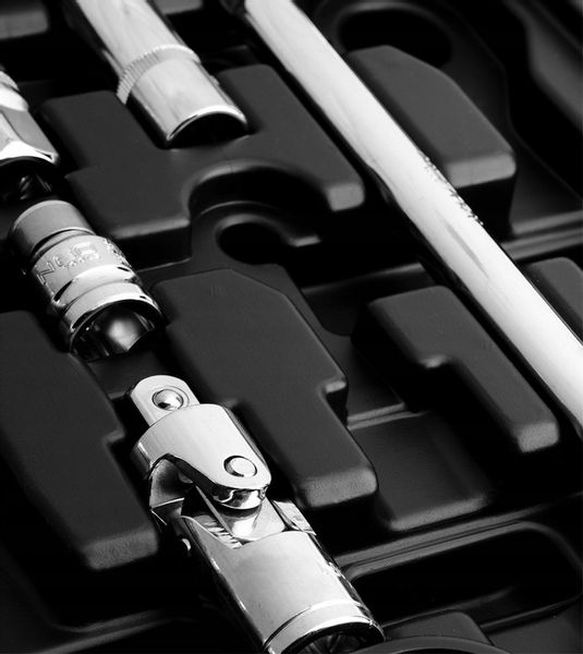 NEO TOOLS Klucze Nasadowe 1/4, 1/2, 86 el. CrV Zestaw Narzędzi Walizka zdjęcie 16