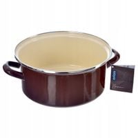 2X Garnek EMALIOWANY do gotowania tradycyjny na gaz indukcję 24 cm 4L