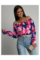 Bluzka hiszpanka satynowa AZZURRA