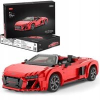 KLOCKI Konstrukcyjne SAMOCHODY Sportowe Auto AUDI R8 1440 El. Zestaw 1:14