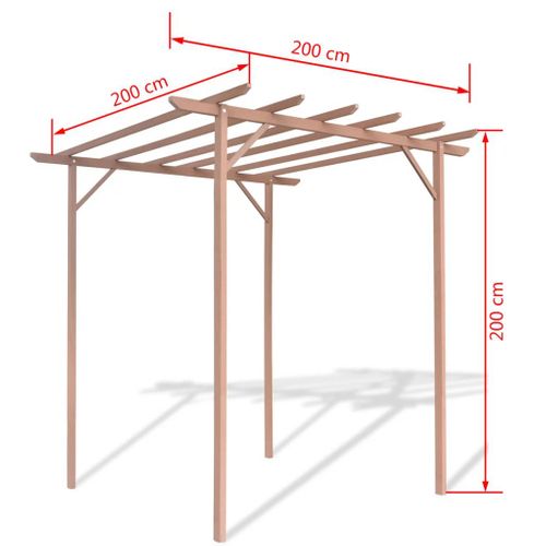 Pergola 2x2x2 m WPC brązowa na Arena.pl