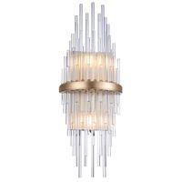 Glamour LAMPA ścienna REYKJAVIK W02073CP Cosmolight salonowy kinkiet kryształowy pałacowy szampański