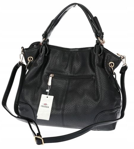 Torebka Damska shopperka A4 worek pojemna listonoszka modna CH3321 Czarna na Arena.pl