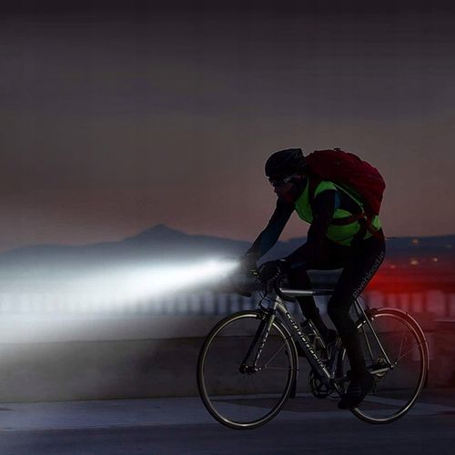 MOCNA LAMPKA ROWEROWA OŚWIETLENIE LED NA ROWER 400lm 2000mAh ODCIĘCIE ALU na Arena.pl