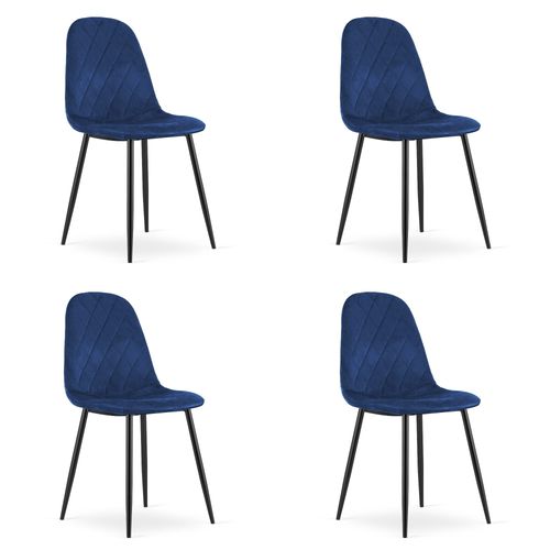 Krzesło ASTI - granat aksamit x 4 na Arena.pl